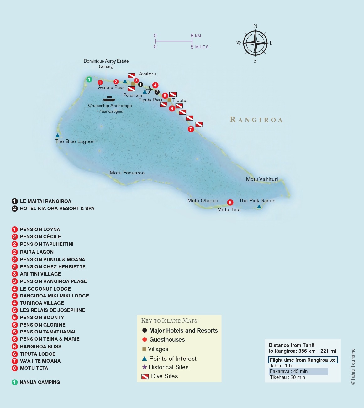 ランギロア島マップ