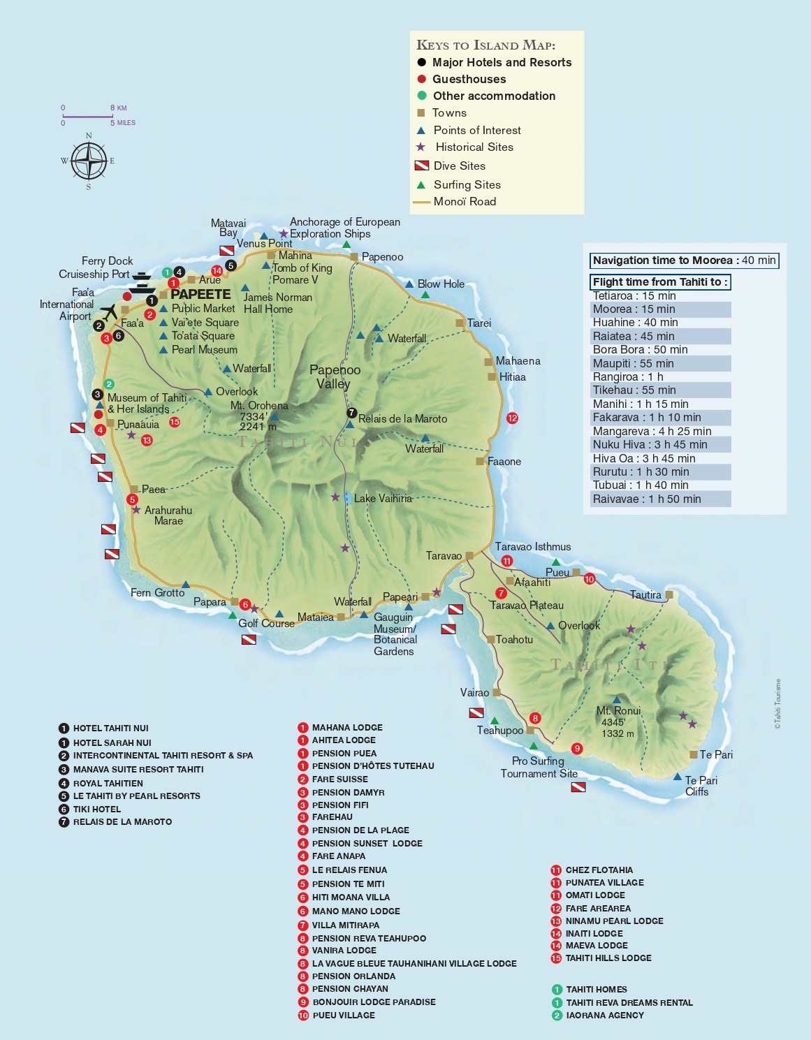 タヒチ島マップ